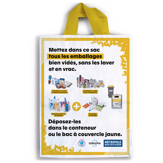 Sac de tri emballage jaune
