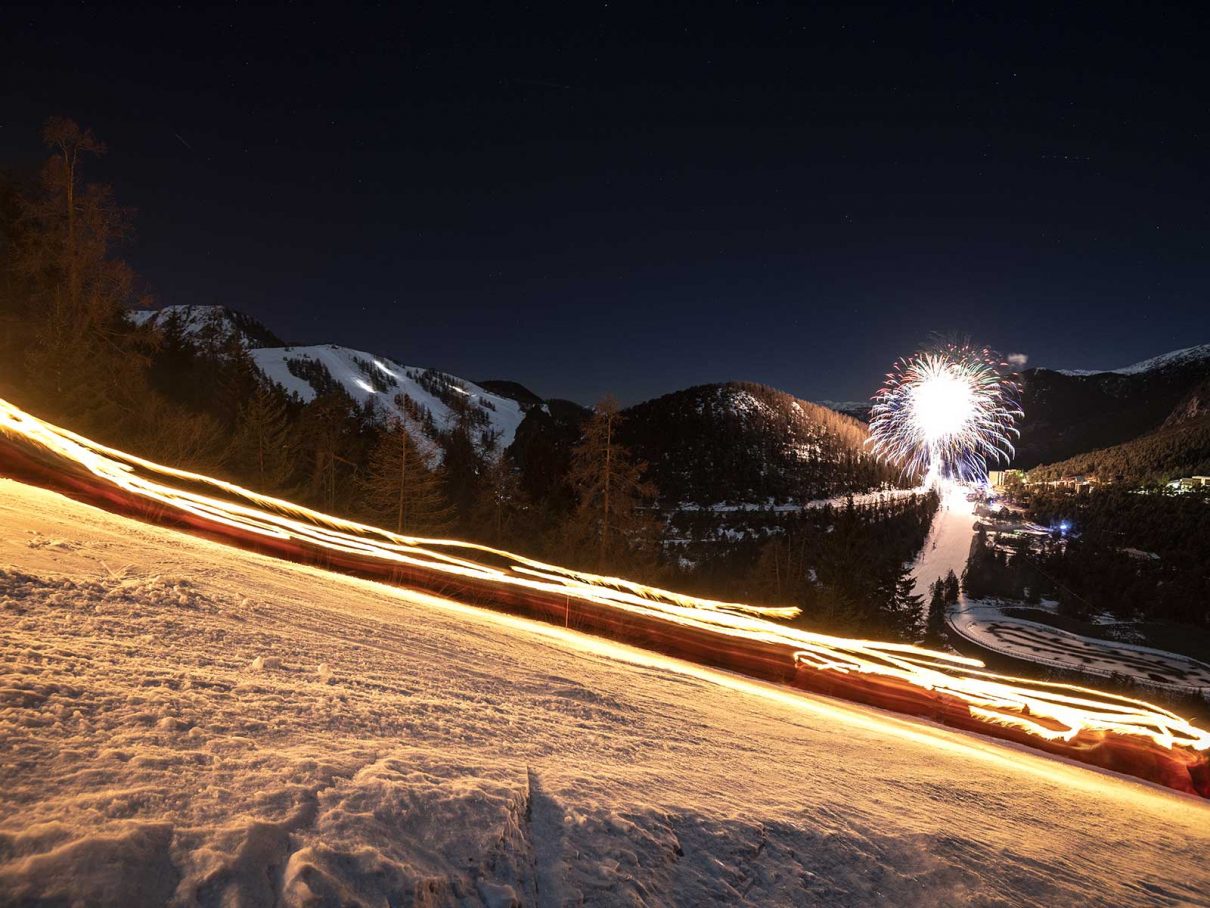 Descente flambeaux la colmiane