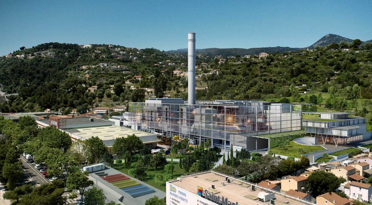 Vue aérienne Est - insertion du projet dans son environnement